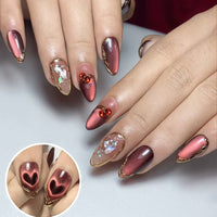 No.VN68 Valentine’s Love Cat's Eye Press-On Nails Set (24 Pcs)