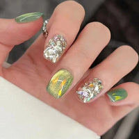 No.F66 Green Cat's Eye Fingernails Patch 24pcs/Set