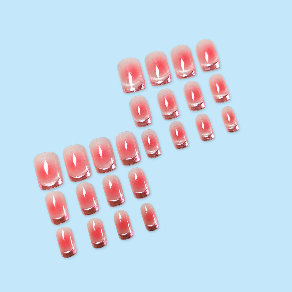 No.F721 Peach Pink Fingernails Patch 24pcs/Set