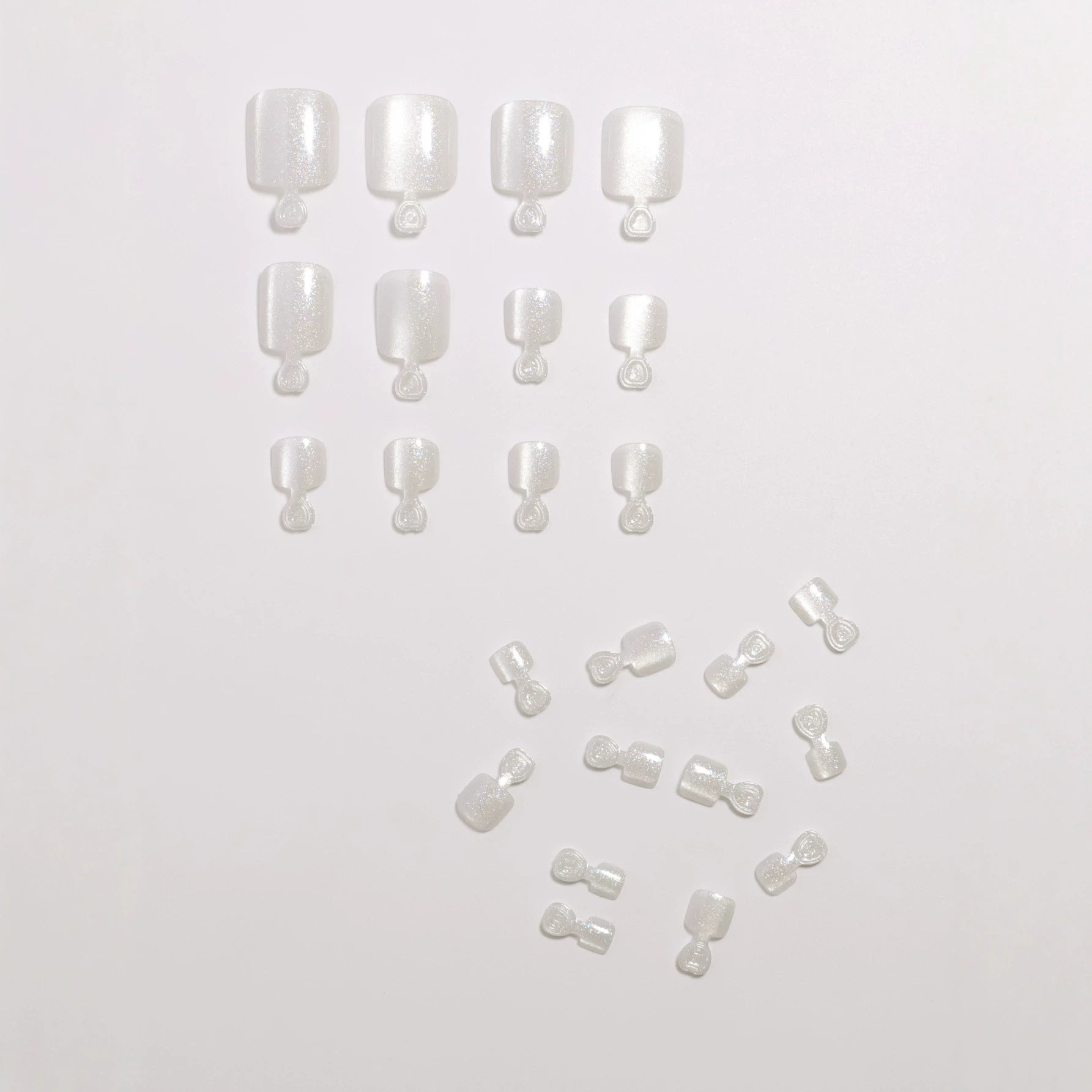 No.769 White Cat's Eye Toenails Patch 24pcs/Set