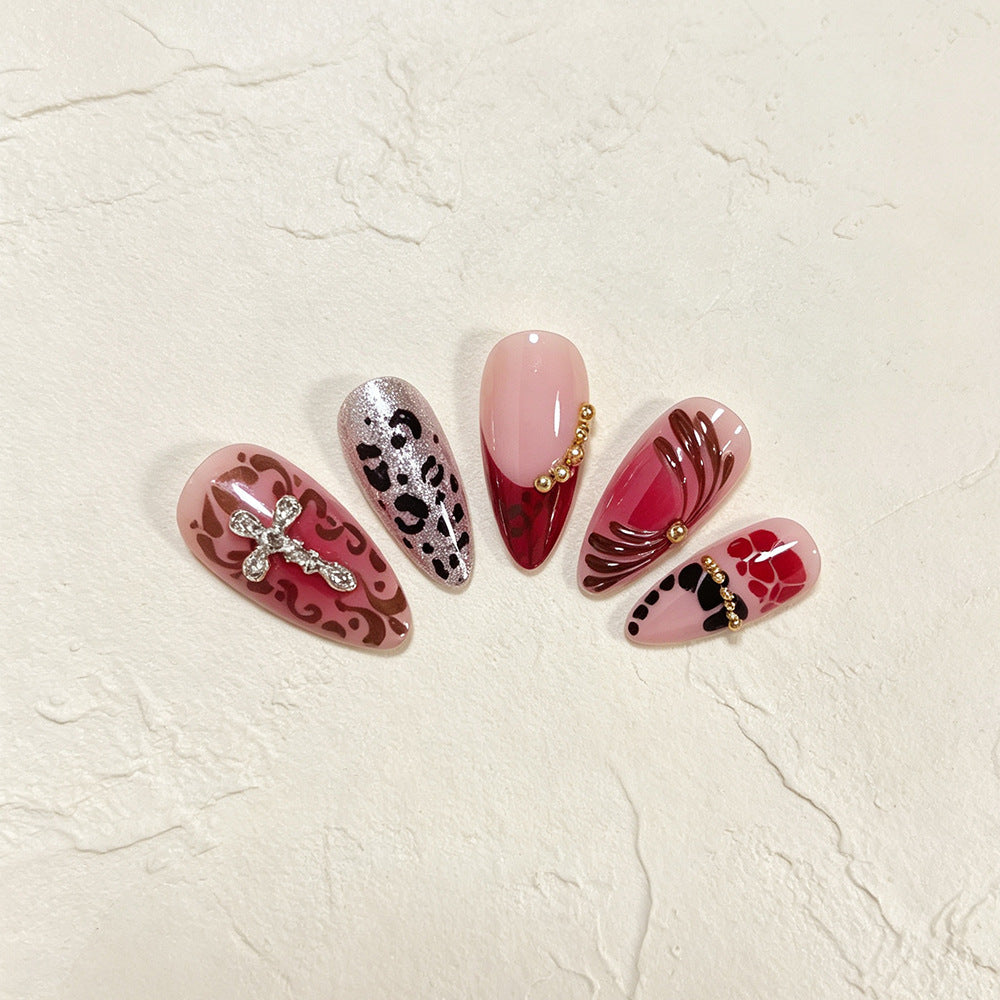 No.F777 Striped Cross Fingernails Patch 24pcs/Set