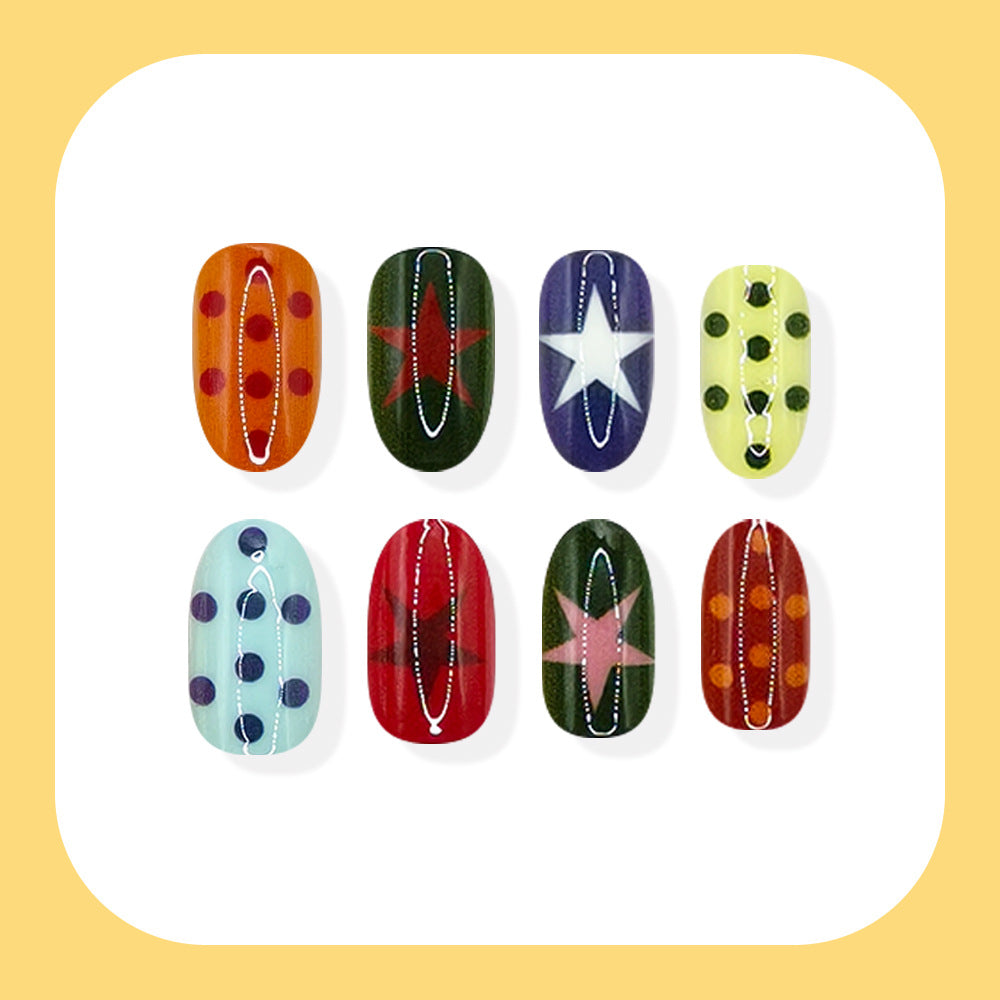 No.F768 Star Fingernails Patch 24pcs/Set