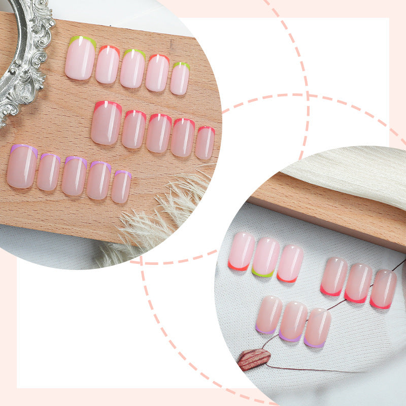 No.PSN106 Simple Nude Fingernails Three Set-72pcs
