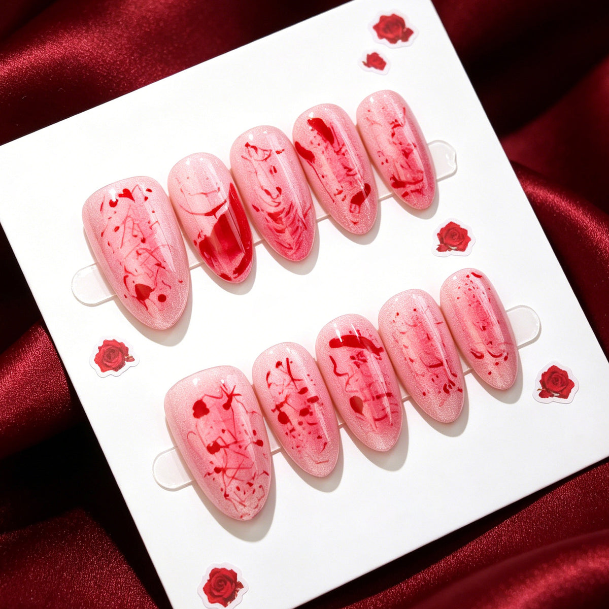 No.AW192 Halloween Blood Fingernails Patch 24pcs/Set