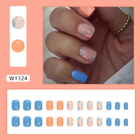 No.F112 Floral Fingernails Patch 24pcs/Set