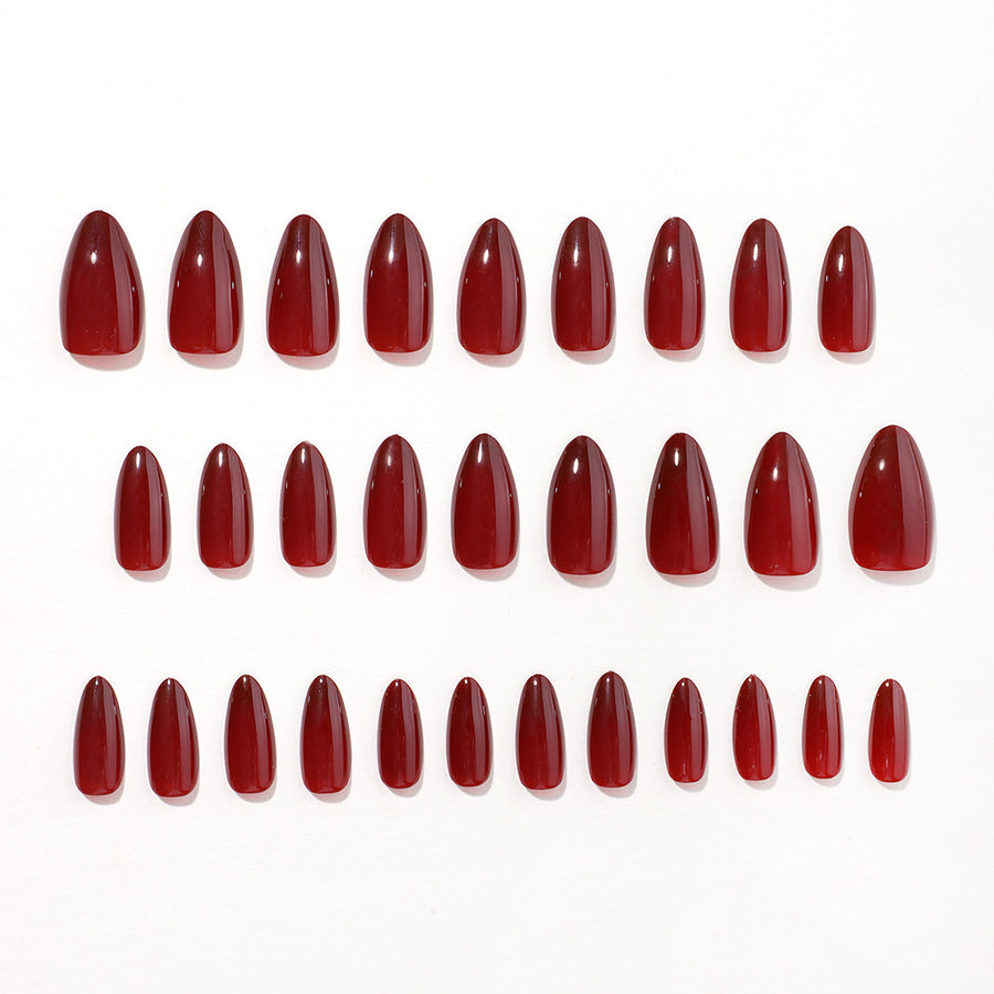 No.F126 Red Fingernails Patch 30pcs/Set