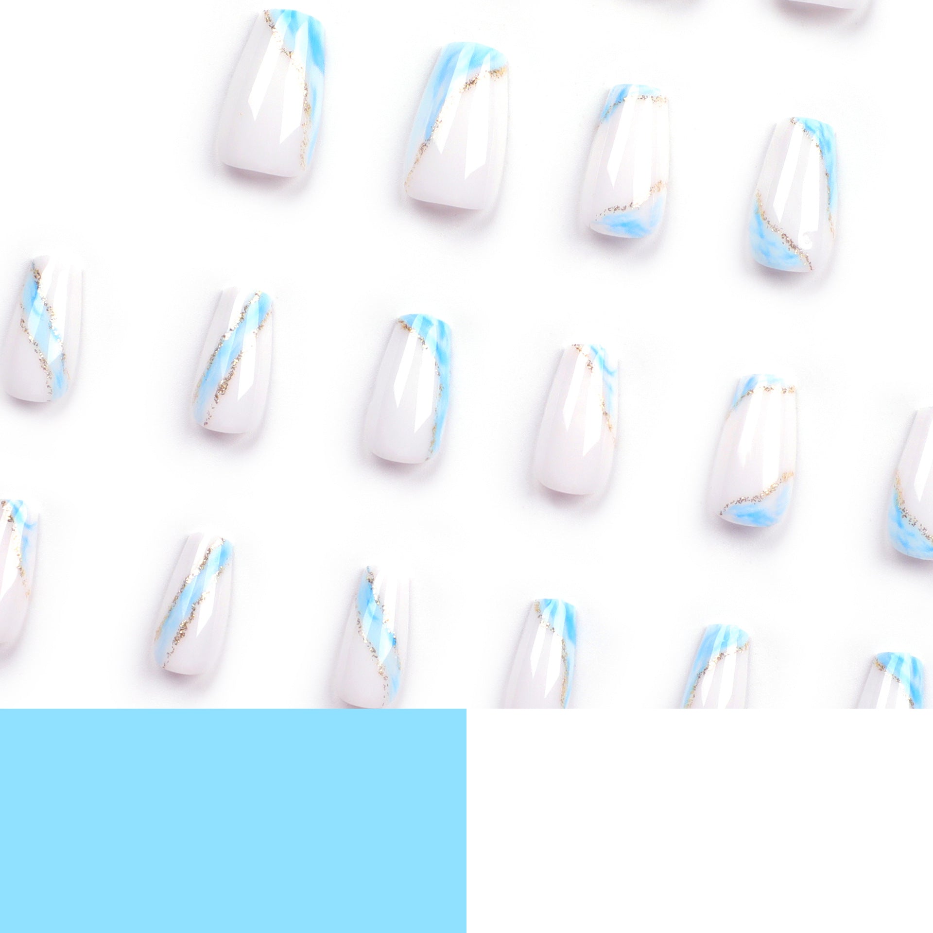 No.F173 White Fingernails Patch 24pcs/Set