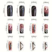 No.AW95 Halloween Goblins Fingernails Patch 24pcs/Set