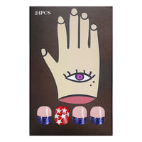 No.F106 Multicolor Fingernails Patch 24pcs/Set