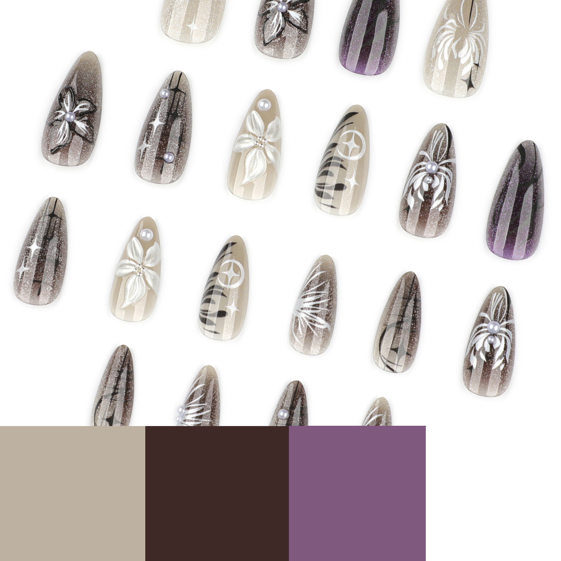 No.F589 Cool Fingernails Patch 24pcs/Set