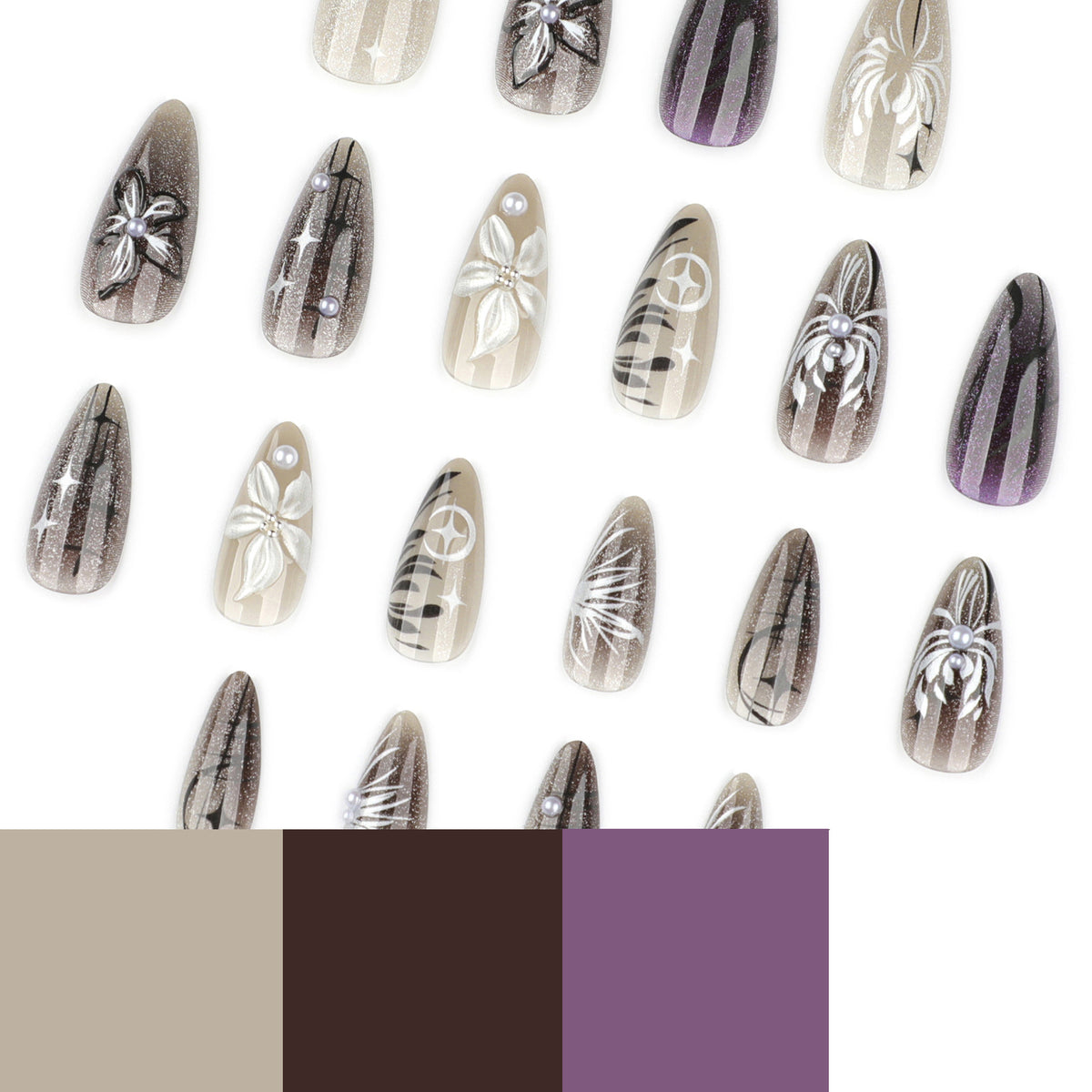 No.F589 Cool Fingernails Patch 24pcs/Set