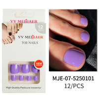 No.342 Purple Gloss Toenails Patch 24pcs/Set