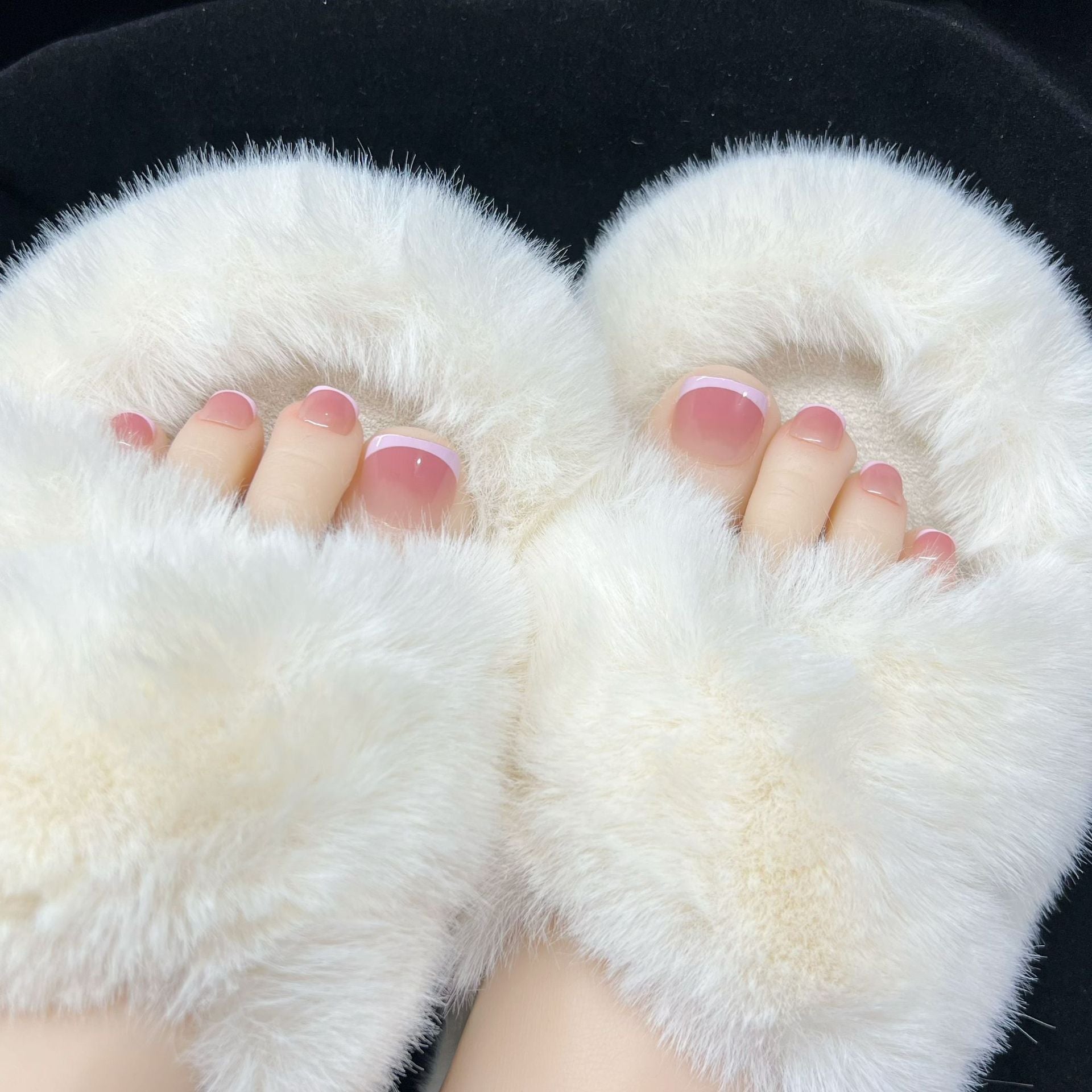 No.608 Pink Toenails Patch 24pcs/Set