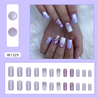 No.F86 Fashion Purple Fingernails Patch 24pcs/Set