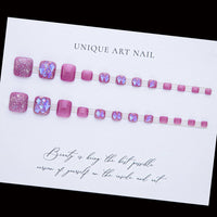 No.3 Purple Press On Toenails Short Acrylic Nail 24pcs/Set