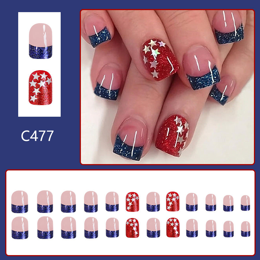 No.F106 Multicolor Fingernails Patch 24pcs/Set