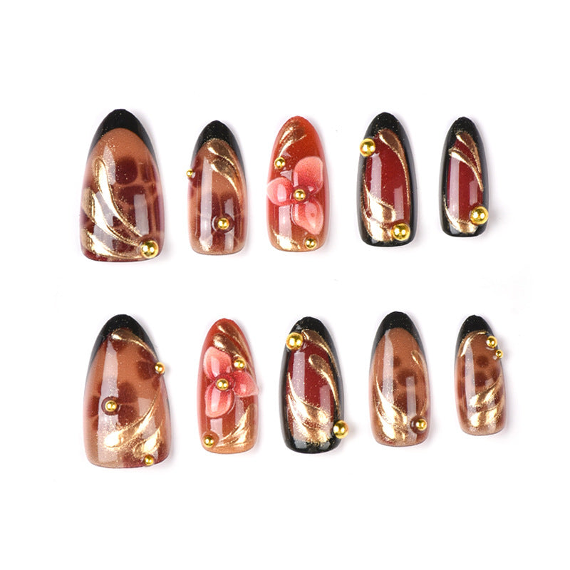 No.F834 Leopard Print Fingernails Patch 24pcs/Set