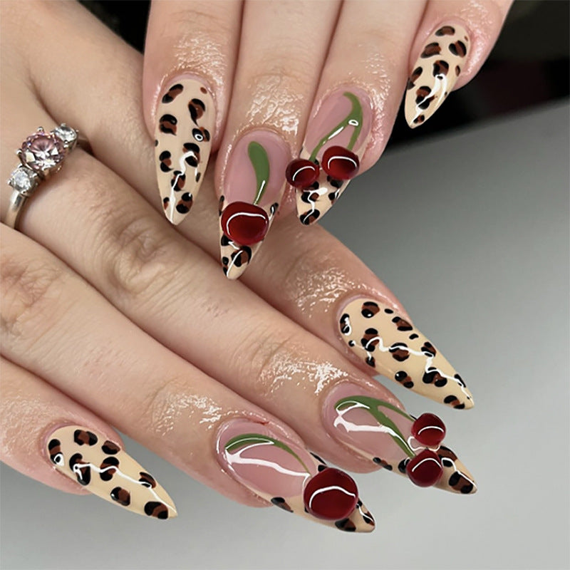 No.F383 Leopard Fingernails Patch 24pcs/Set