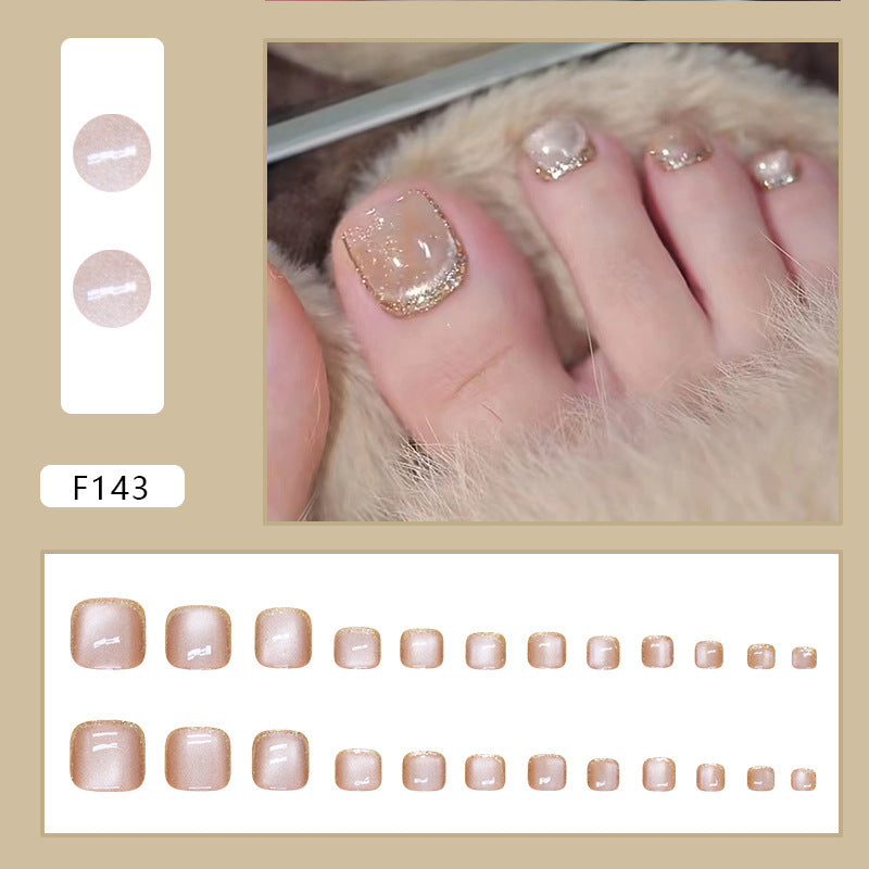 No.256 Fashion Gold Toenails Patch 24pcs/Set