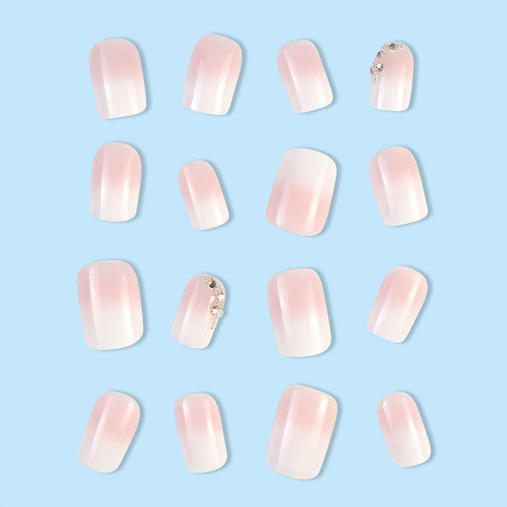 No.F25 Gradient Jelly Powder Fingernails Patch 24pcs/Set