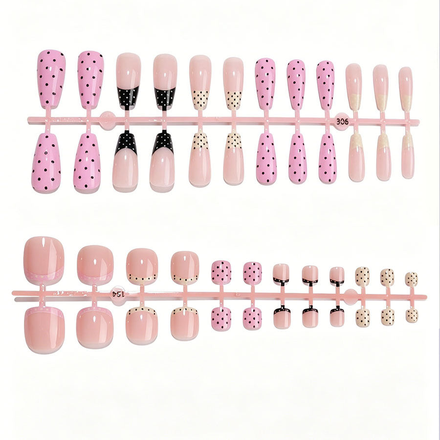 No.PSN204 Polka Dots Hand & Toe Pair Set-48pcs