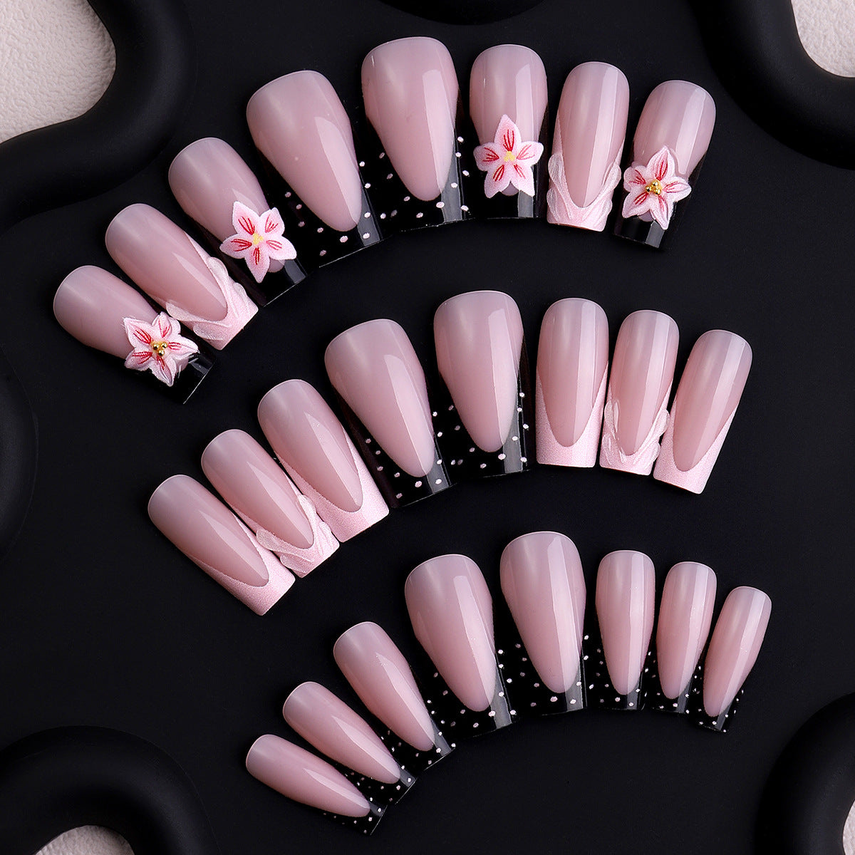 No.F691 Flower Fingernails Patch 24pcs/Set