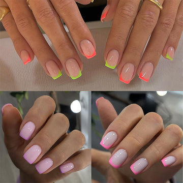No.PSN106 Simple Nude Fingernails Three Set-72pcs