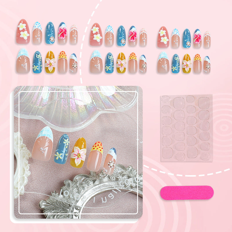 No.BH35 Sweet Flower Fingernails Patch 30pcs/Set