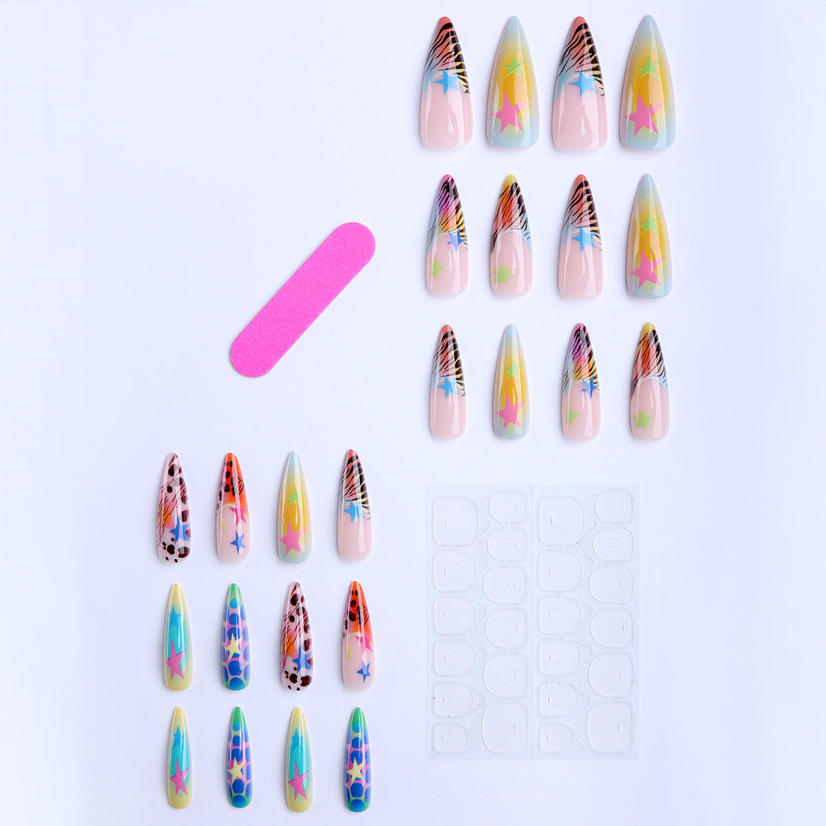 No.F658 Floral Fingernails Patch 24pcs/Set