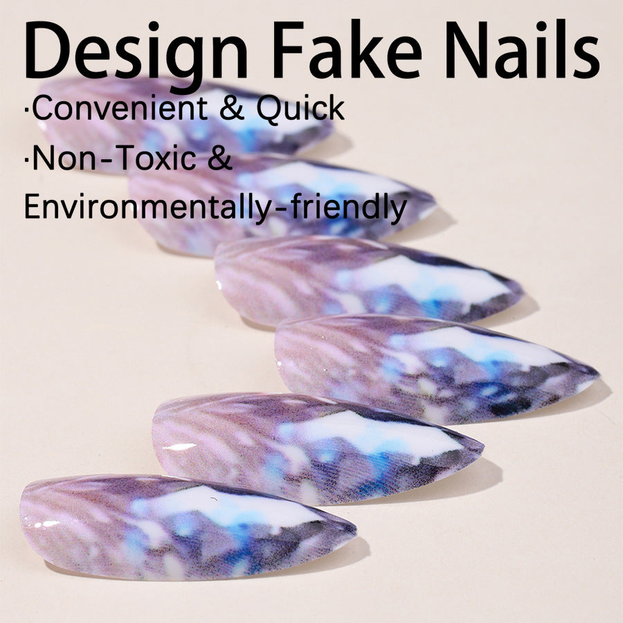 No.F412 Waves Fingernails Patch 24pcs/Set
