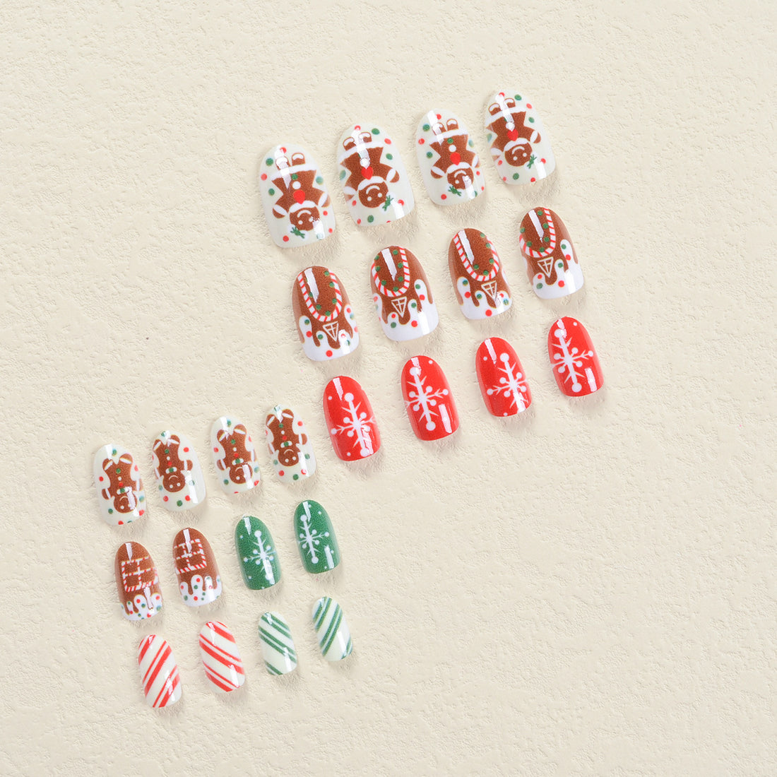 No.CM55 Christmas Cute Fingernails Patch 24pcs/Set