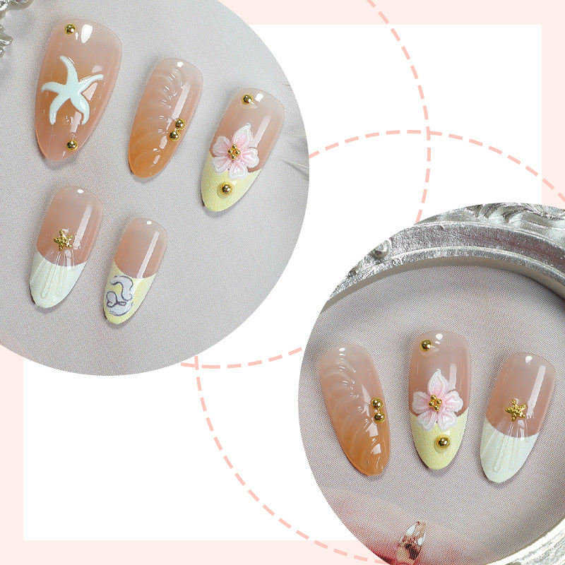 No.F409 Flower Starfish Fingernails Patch 24pcs/Set