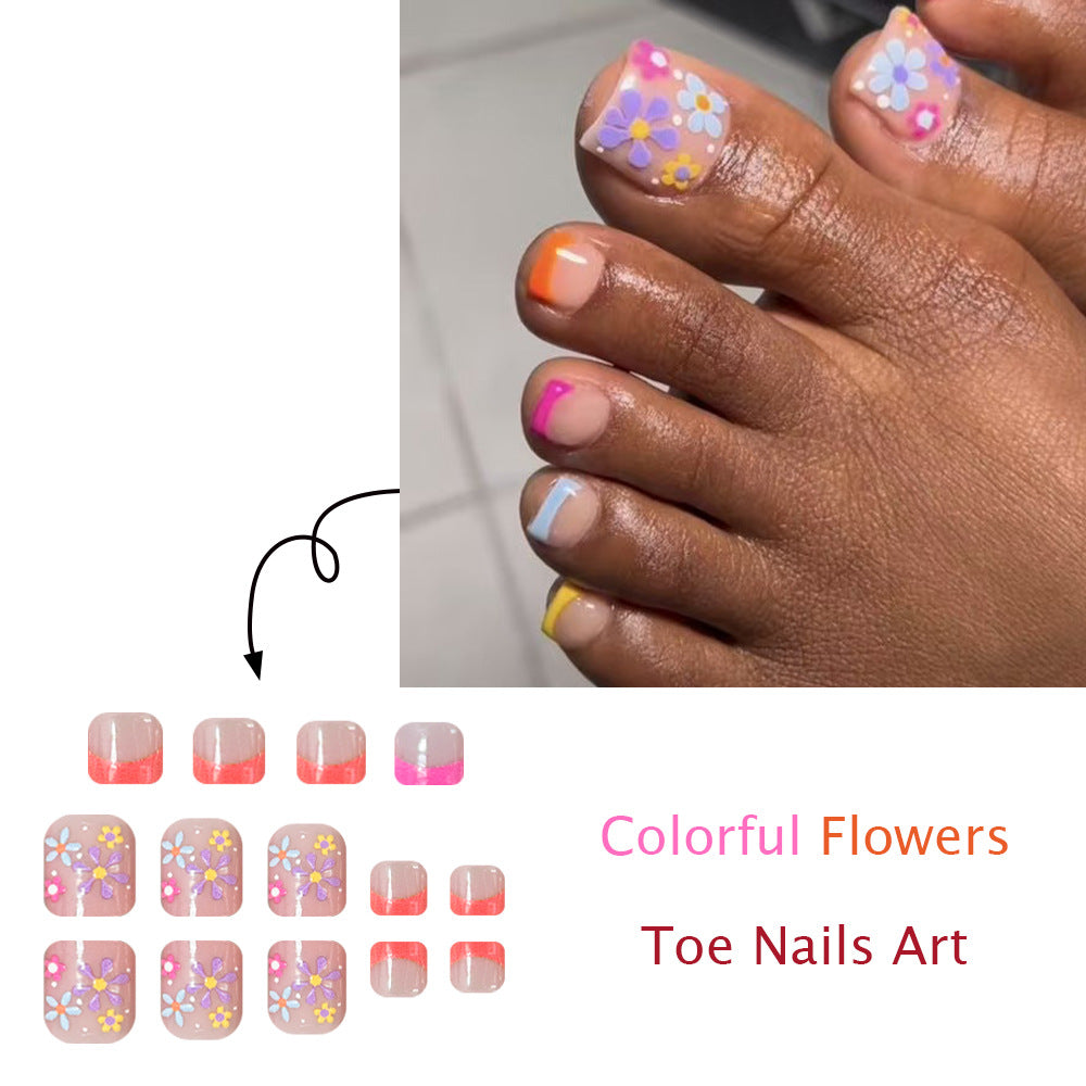 No.714 Flower Toenails Patch 24pcs/Set