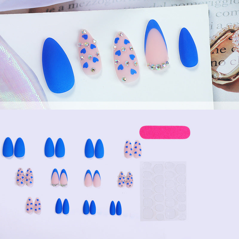 No.VN30 Blue Love Fingernails Patch 24pcs/Set