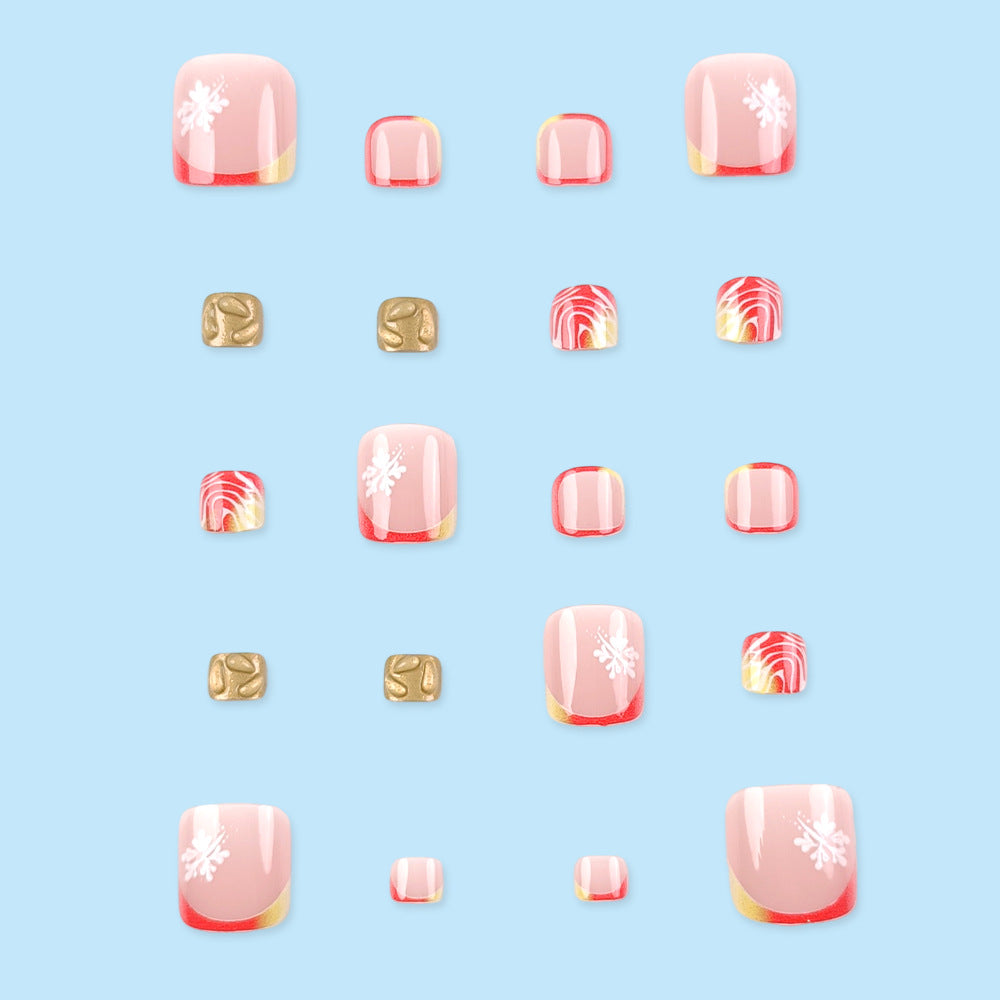 No.756 Flame Gradient Toenails Patch 24pcs/Set