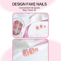 No.442 Flowers Toenails Patch 24pcs/Set