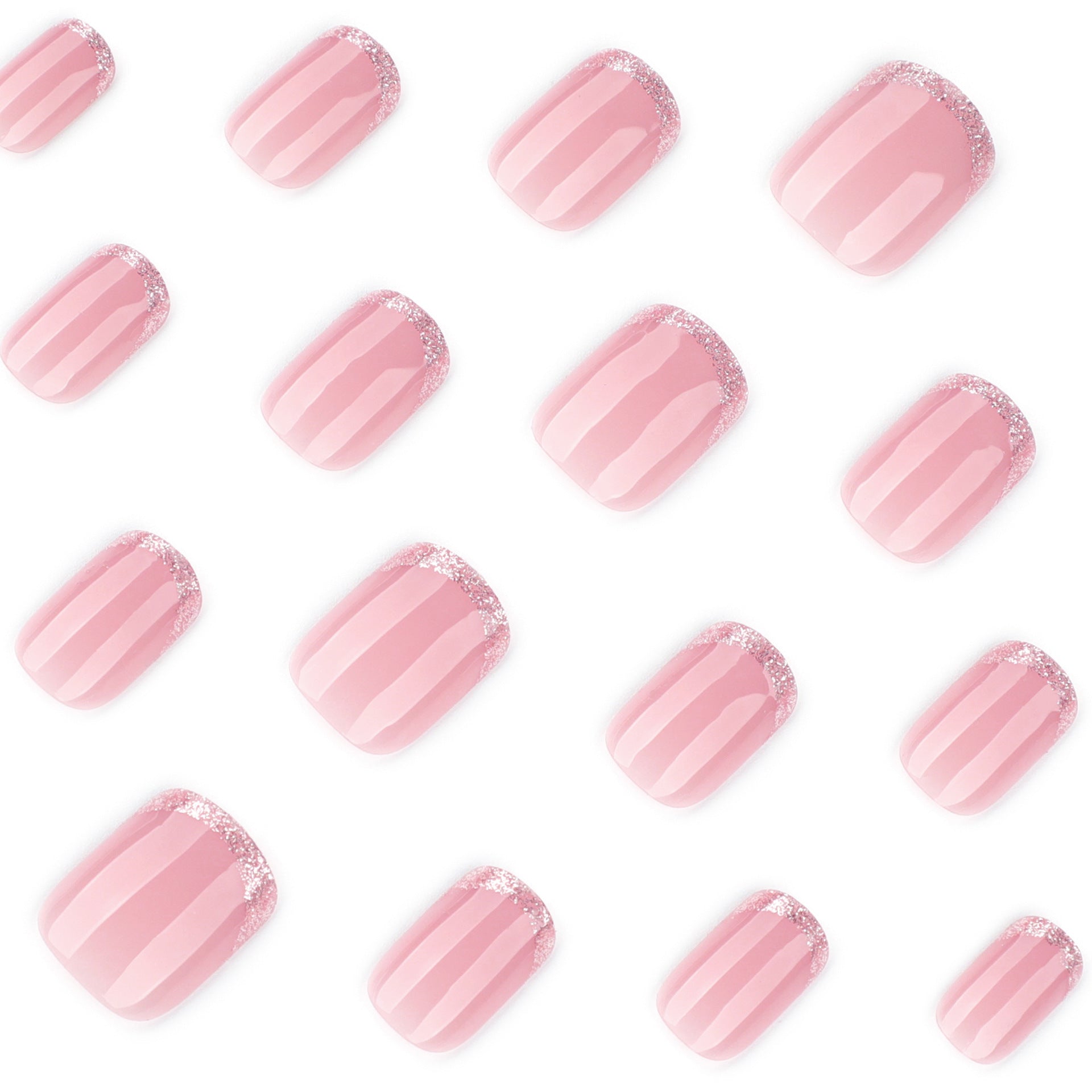 No.F708 Pink Fingernails Patch 24pcs/Set