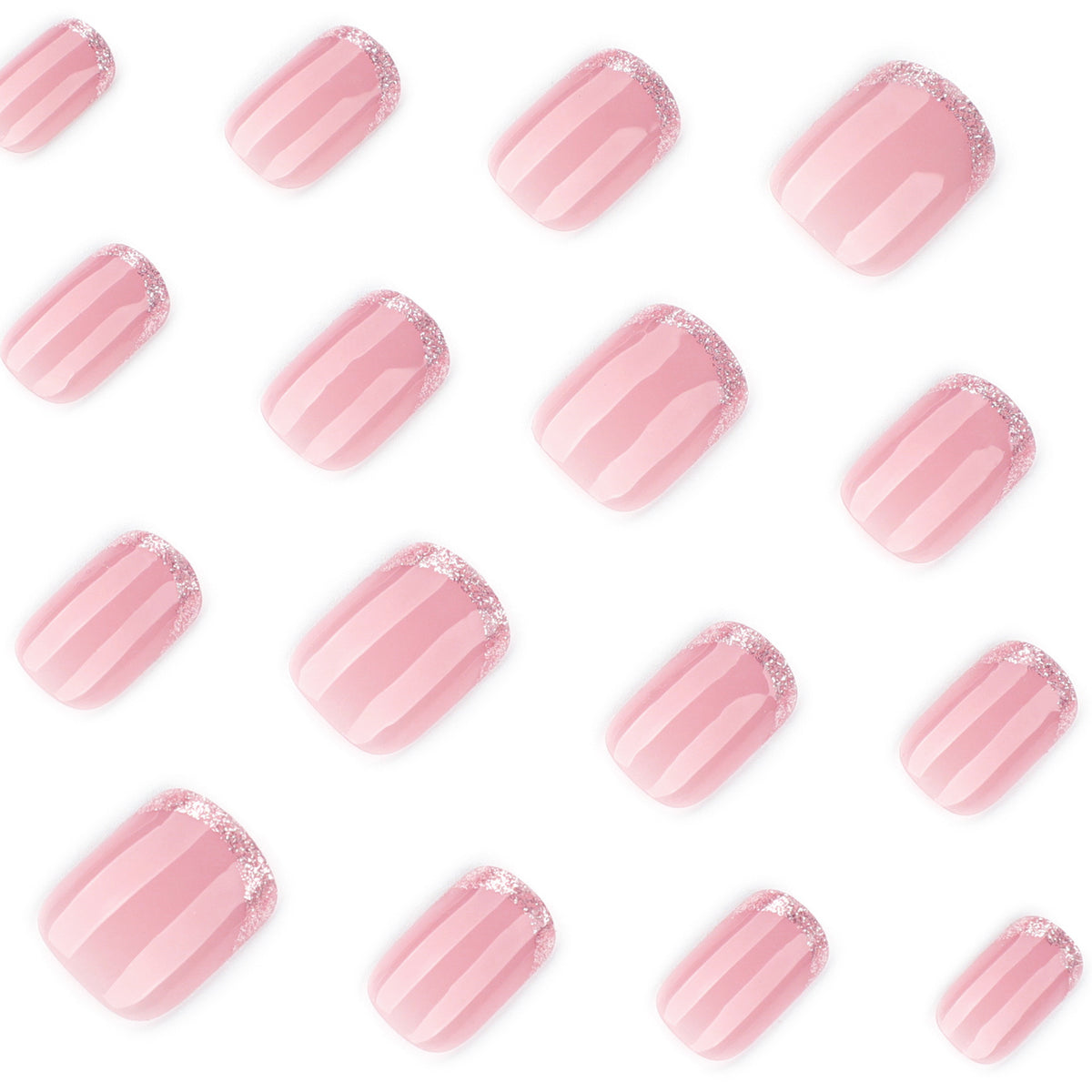 No.F708 Pink Fingernails Patch 24pcs/Set