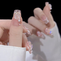 No.F220 Pink Fingernails Patch 24pcs/Set