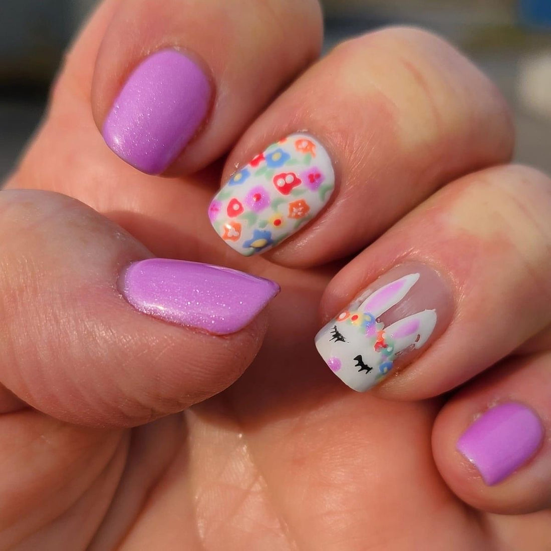 No.ET21 Cute Bunny Fingernails Patch 24pcs/Set