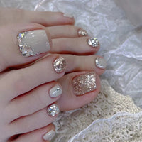 No.134 Champagne Glitter ArmorToenail 24pcs/Set