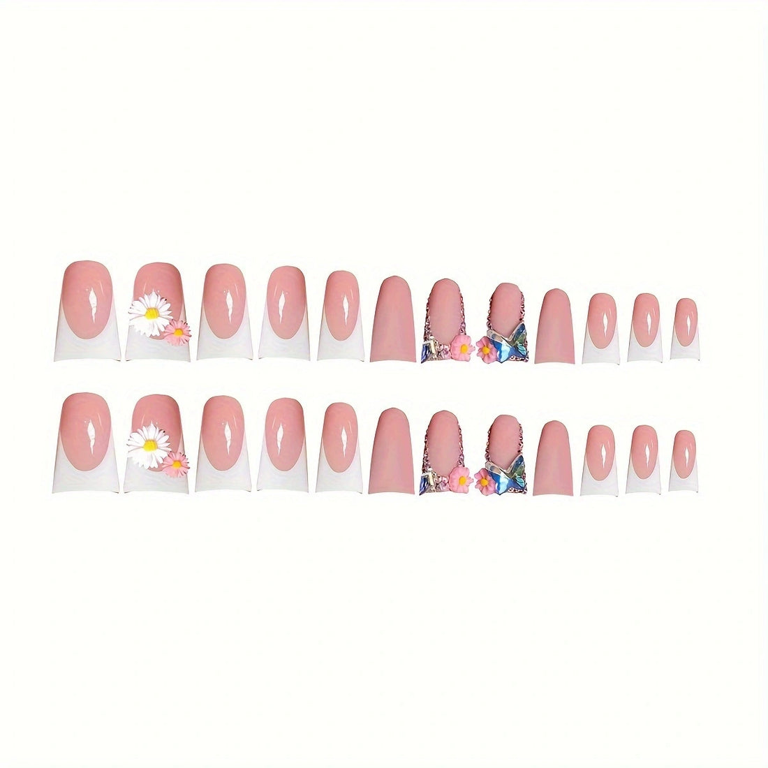 No.PSN25 Flowers Flash Hand & Toe Pair Set-48pcs