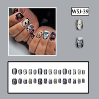 No.AW100 Halloween Crystal Cat's Eye Fingernails Patch 24pcs/Set