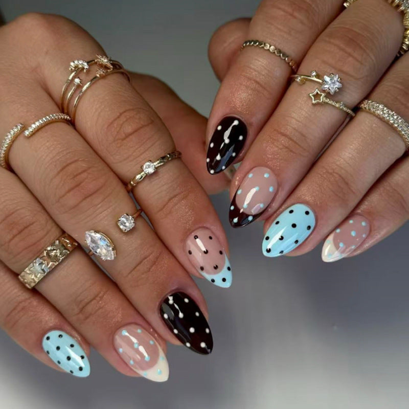 No.F788 Polka Dots Fingernails Patch 24pcs/Set