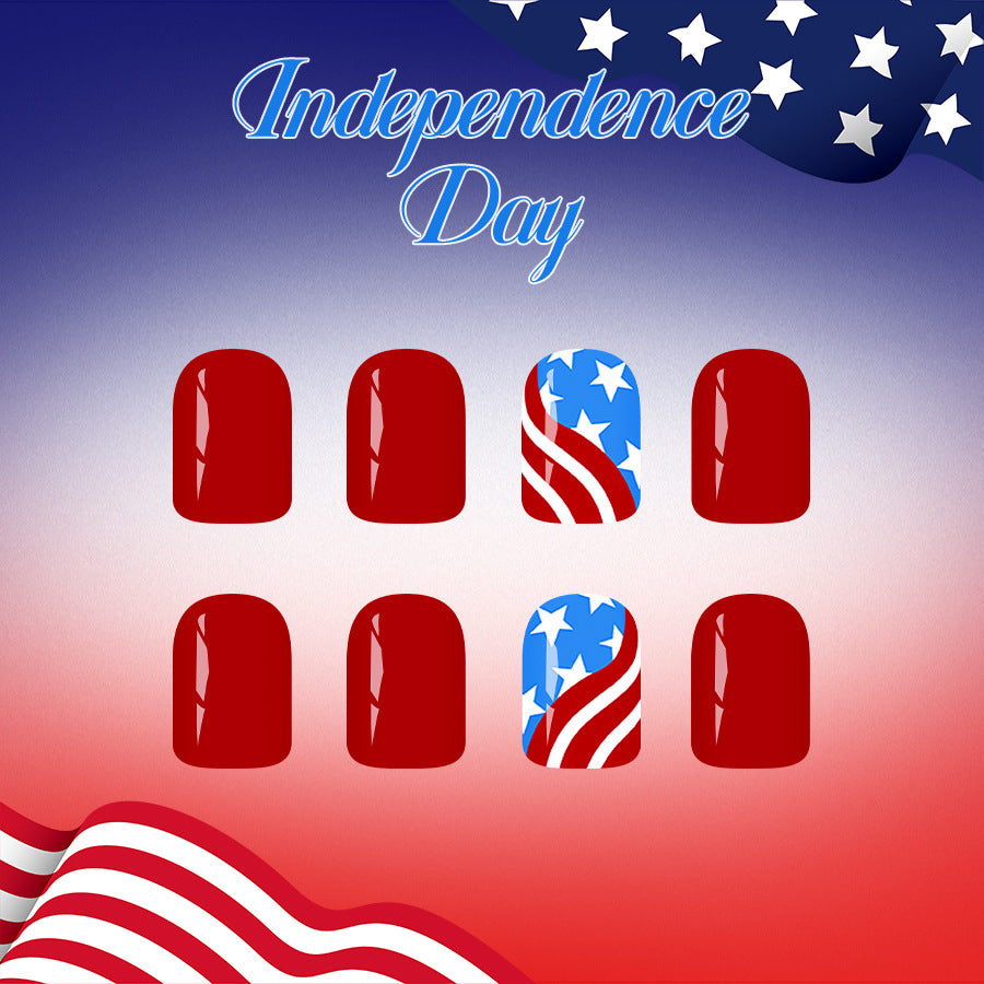 No.JNU36 National Flag Fingernails Patch 24pcs/Set