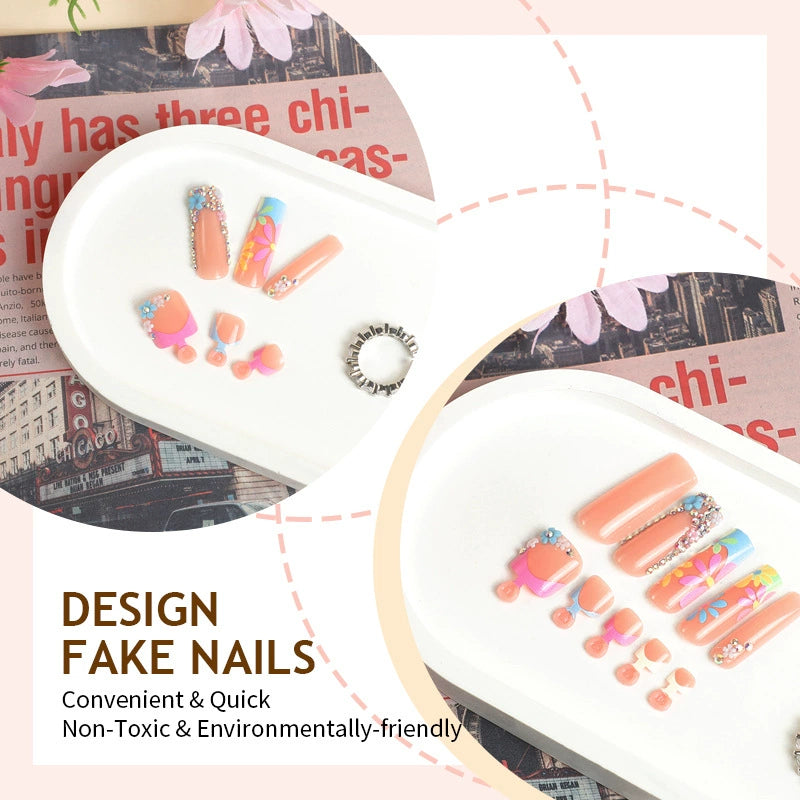 No.PSN4 Colorful Flowers Hand & Toe Pair Set – 48pcs
