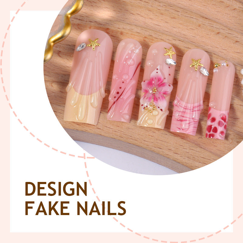 No.F625 Romantic Flowers Fingernails Patch 24pcs/Set
