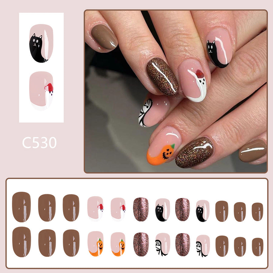 No.AW77 Halloween Cute Fingernails Patch 24pcs/Set