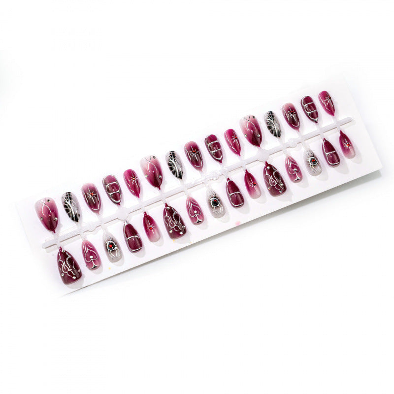 No.F854 Purple Heart  Fingernails Patch 30pcs/Set