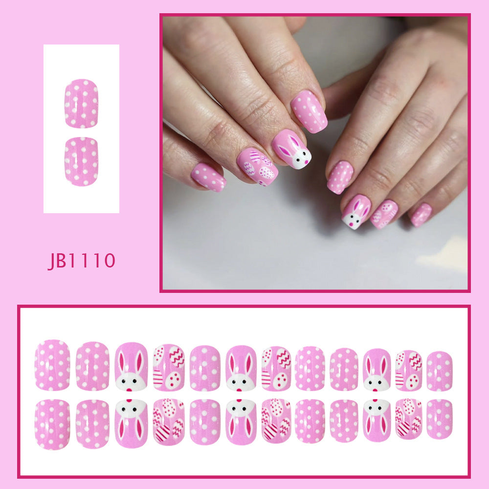 No.ET35 Easter Egg Rabbit Fingernails Patch 24pcs/Set